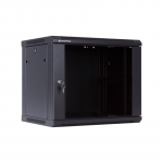 Komutacinė pakabinama spinta 19" 6U 600x400x368 (juoda)