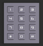 Klaviatūra SP praėj. sist. Hikvision DS-KD-KP (Su pa&scaron;vietimu, IP65, RS-485)