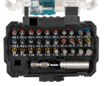 Atsuktuvo antgalių komplektas Makita E-13552 (30 antgalių, magnetinis laikiklis)
