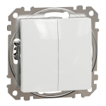 2 klavi&scaron;ų jungiklis Schneider Electric Sedna Design SDD111105 (baltas)