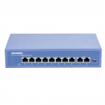 10 prievadų komutatorius Acorid CS1110P (8 PoE, 2 Uplink, gigabit, 20 Gbps)