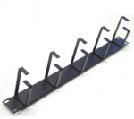Kabelių tvarkymo panelė LK-CM-0040 19'' 1U (5 metaliniai žiedai, auk&scaron;tis 65mm, be varžtų)