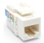 Lizdas EXCEL 100-011 RJ45 (Baltas, Cat6, UTP, keystone)