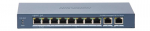Hikvision 10 prievadų 8 PoE prievadų komutatorius DS-3E0310HP-E(C)