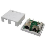 Vir&scaron;tinkinė rozetė LK-WP-037 (2x RJ45, FTP, Cat.5e, krosuojama)