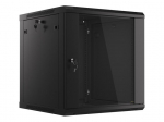 Komutacinė spinta 19'' pakabinama 12U 600x450x637 (nesurinkta, juoda)