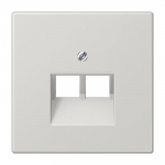 Kompiuterinio lizdo apdaila JUNG LS969-2UALG (pilka, 2xRJ45)