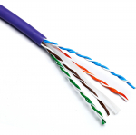 Kabelis ry&scaron;io Excel 190-071-500 Cat6 U/UTP (LSOH, 23AWG, B2CA, violetinis, ritė 500m.)