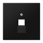 Kompiuterinio lizdo apdaila JUNG LS969-1UASWM (juoda, matinė, 1xRJ45)