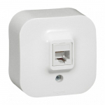 Vir&scaron;tinkinis kompiuterinis lizdas 1xRJ45, UTP 5E cat, Forix Legrand 782424 (balta)