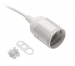 Lemputės lizdas su laidu baltas GTV GZ-E27000-00 (baltas, E27, 60W)