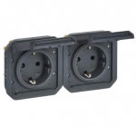 2 v. ki&scaron;tukinio lizdo mechanizmas Legrand 069879L (Antracitas)