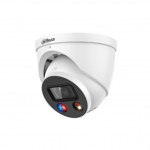 IP kamera Dahua Dome IPC-HDW3549H-AS-PV 2.8mm (Juoda, 5MP, 97&deg;, IR LED 50m, LED ap&scaron;vietimas, integruotas garsiakalbis ir sirena, IP67)