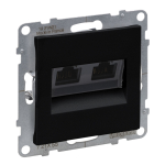 Kompiuterinis lizdas 2&times;RJ45 Legrand Suno 721455 (Cat6, UTP, juodas)