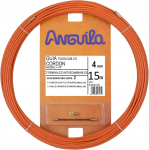 Kabelio pratraukėjas (15m, 4mm, oranžinis, plieninis)
