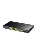 24 prievadų valdomas komutatorius CUDY GS2028PS4-300W