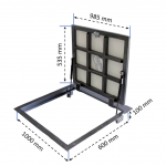 Grindų liukas plytelėms BAULuke G60x100P