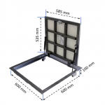 Grindų liukas plytelėms BAULuke G60x60