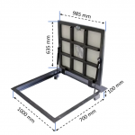 Grindų liukas plytelėms BAULuke G70x100P