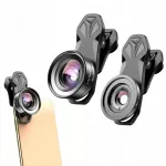 2in1 &bdquo;Apexel&ldquo; telefono objektyvų rinkinys: 10x &bdquo;Makro&ldquo; ir 120&deg; plataus kampo