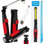 &bdquo;BLOW&ldquo; LED dirbtuvių lempa&ndash;žibintuvėlis COB su magnetu, USB įkrovimu ir pakabinimo kilpa