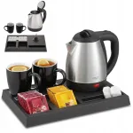Adler AD 1354 elektrinis virdulys su padėklu ir 2 puodeliais, 1,2 l, 1500 W