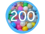 Plastikiniai kamuoliukai sausam baseinui &ndash; 200 vnt.