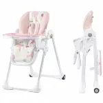 Sulankstoma maitinimo kėdutė vaikams &bdquo;Kinderkraft YUMMY&ldquo;, rožinė