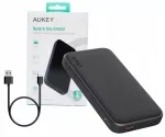 I&scaron;orinė baterija (powerbank) Aukey PB-Y46 Spark Go Slim Fast 10000mAh, USB-C, USB-A, 15W, su LED indikatoriumi ir laidu