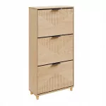 Batus spintelė su 3 atverčiamomis lentynomis koridoriui, &scaron;viesus ąžuolas, 60x24x120 cm, SoBuy FSR213-N