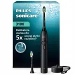 Garsinis dantų &scaron;epetėlis PHILIPS Sonicare 3100, juodas, 2 galvutės, HX4032/32