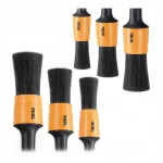 ADBL Round Detailing Brush &ndash; 6 &scaron;epetėlių rinkinys (2 &times; 3 dydžių) automobilio sunkiai pasiekiamoms vietoms