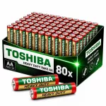 80 vnt. AA baterijų komplektas Toshiba Heavy Duty 1,5V R6