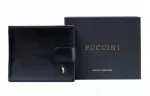 PUCCINI MU6225/1 juoda vyri&scaron;ka piniginė i&scaron; natūralios odos su RFID apsauga