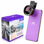 I&scaron;maniųjų telefonų objektyvų rinkinys 2in1: makro 12x ir plataus kampo 0.45x