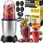 Daugiafunkcis virtuvinis kombainas-blenderis su ąsočiu, 600W, + 2 dideli 470 ml puodeliai