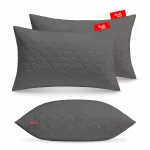 Antialerginė pagalvė 2x50x70cm miego komplektas dygsniuota pilka i&scaron; Lenkijos