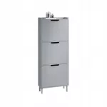 Auk&scaron;ta batų spintelė su 3 durelėmis prie&scaron;kambario lentyna 50x19cm FSR151-H-HG