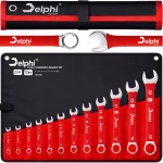 &bdquo;Delphi Tools&ldquo; kombinuotųjų raktų rinkinys, 12 vnt., 6&ndash;22 mm