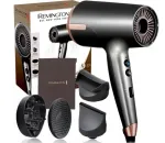 Remington plaukų džiovintuvas D6077 su jonizacija, difuzoriumi, koncentratoriumi ir reguliavimu