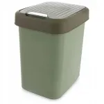 Žalias plastikinis &scaron;iuk&scaron;lių kibiras su dangčiu, 12 l