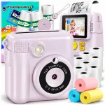 &bdquo;Drukuś&ldquo; mini skaitmeninis momentinis fotoaparatas vaikams su spausdintuvu ir 14 ritinėlių