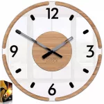 Sieninis laikrodis DUBAI 30 cm &ndash; tylus mechanizmas, &bdquo;premium scandi 3D&ldquo; dizainas