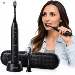 Soninis elektrinis dantų &scaron;epetėlis &bdquo;Oromed ORO-BRUSH BLACK&ldquo;, 5 režimai, dėklas, IPX7
