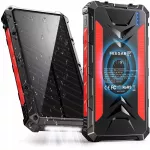 Didelės talpos i&scaron;orinė baterija įkraunama saulės panelių Feegar 36000mAh 20W 4x USB-C