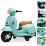 Vaiki&scaron;kas akumuliatorinis paspirtukas SUN BABY Vespa MINI, mėtų spalvos