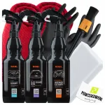 ADBL automobilio salono, prietaisų skydelio ir plastikinių pavir&scaron;ių priežiūros priemonių rinkinys, 3 &times; 500 ml