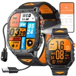 Vyri&scaron;kas i&scaron;manusis lauko laikrodis sandarus IP68 AMOLED GlacierX Racer Black