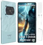 &bdquo;Cubot X90&ldquo; i&scaron;manusis telefonas, 32/256 GB, dvi SIM kortelės, AMOLED 2K+, &bdquo;Android 14&ldquo;, NFC, žalias