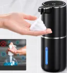 Bekontaktis muilo dozatorius, 380 ml, įkraunamas per USB, vonios kambariui ir virtuvei